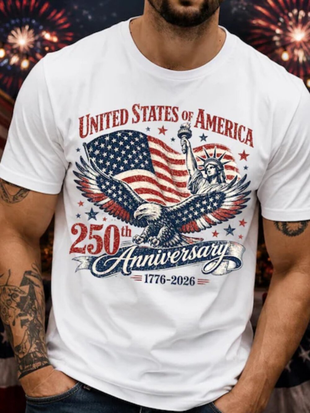 4th of July America 250th Anniversary T-Shirt  252